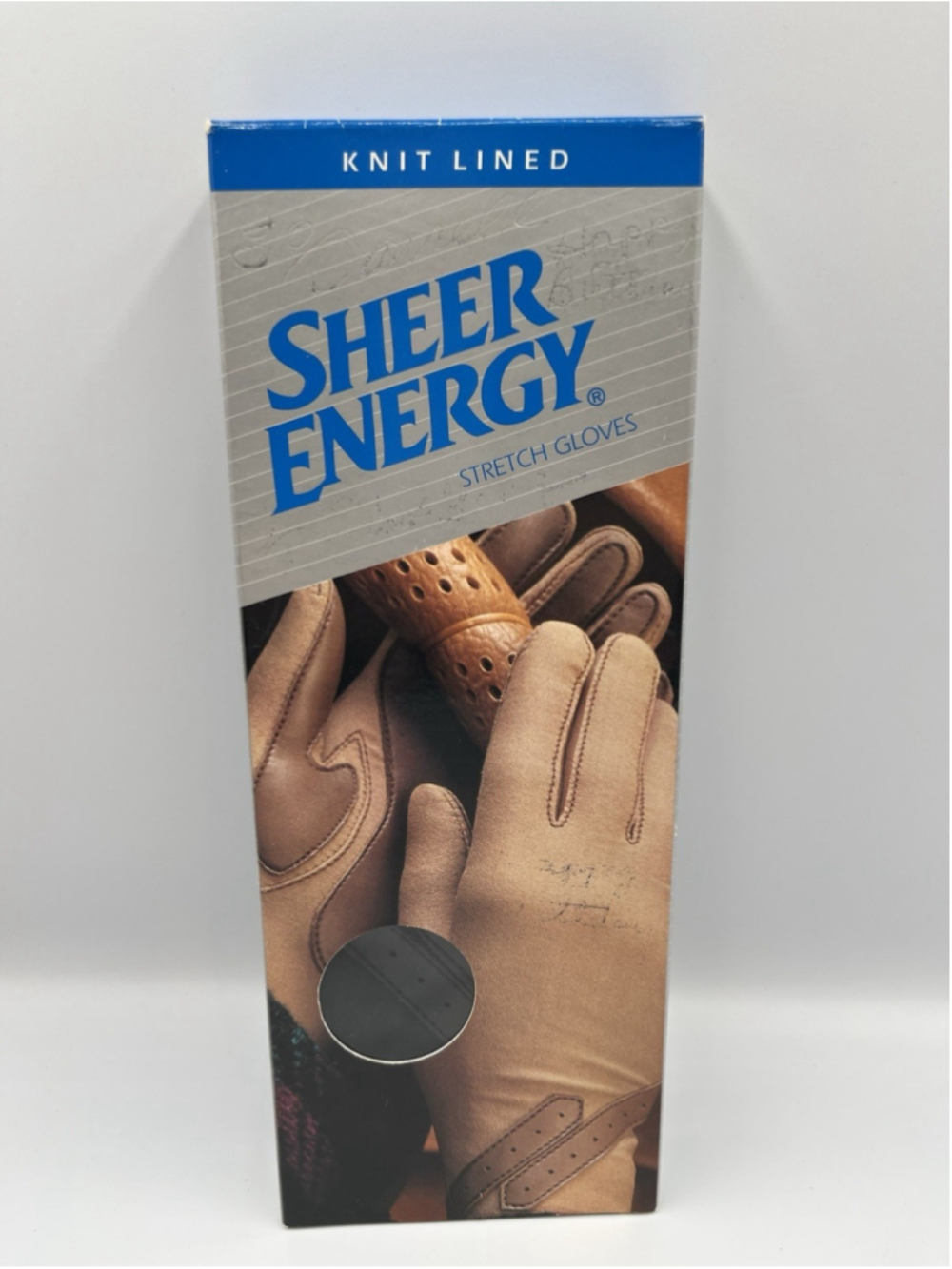 Vintage L'eggs Sheer Energy Knit Lined Stretch Driving Gloves BLACK RARE NIB
